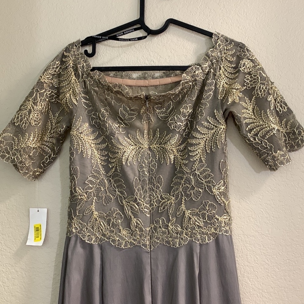 NWT TADASHI SHOJ WINSTON OFF-THE.
SHOULDER TAFFETA GOWN - Picture 13 of 16